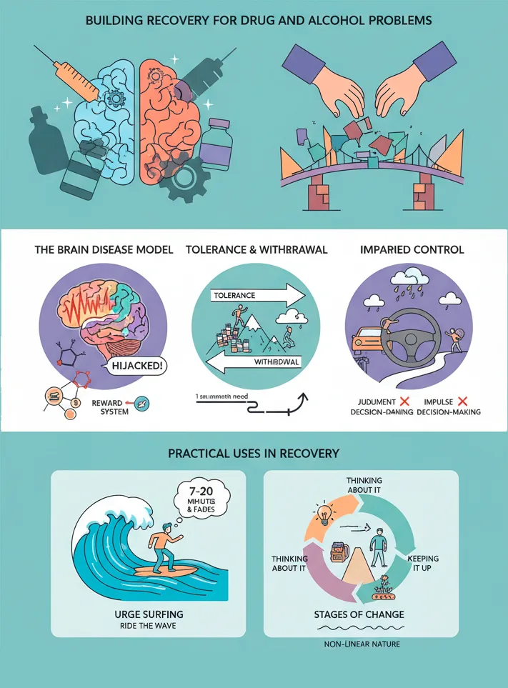 Psychoeducation teaches you the mechanism at play during addiction